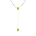 thumbnail image 1 of Angara Collier Péridot Naturel - Collier Style Lariat Péridot Rond 1.1 ct en Or Jaune 14K pour Femmes, 1 of 8