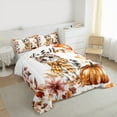thumbnail image 4 of Manfei Cute Cat Kitten Bedding Comforter Set for Teens, Fall Maple Leaf Pumpkin Twin Comforter Sets, Kawaii Animal Reversible Bedding Set, Microfiber Bedroom Decor, 2pcs, 4 of 9