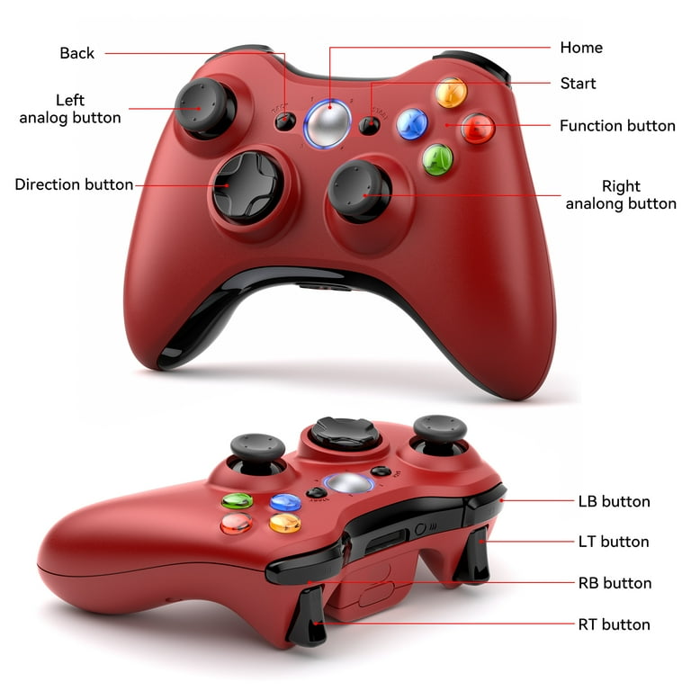 Game Controller Red Xbox 360 Controller Xbox 360 Wireless