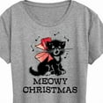 thumbnail image 3 of Instant Message - Christmas - Vintage Meowy Christmas Kitty - Women's Short Sleeve Graphic T-Shirt, 3 of 6