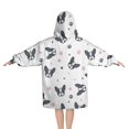 thumbnail image 2 of French Bulldog Blanket Hoodies for Kids 6-13YR Oversize Wearable Blanket Hoodies for Boys Girls Teens, 2 of 7