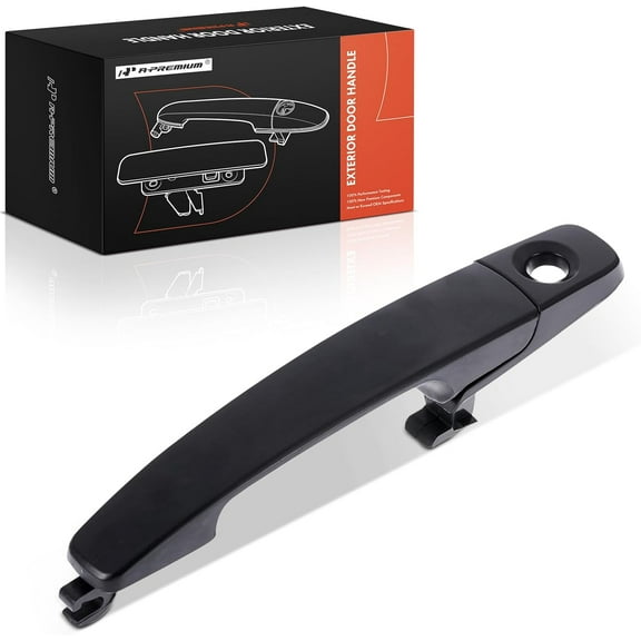 A-Premium Front Left Driver Side Exterior Door Handle with Keyhole Compatible with Ford Focus 2008 2009 2010 2011, Smooth Black, Replace# 8S4Z54218A14BAPTM