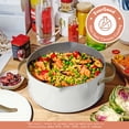 thumbnail image 2 of Beautiful 5 Quart Dutch Oven with Strainer Lid and EverGood Ceramic Nonstick Coating, White Icing by Drew Barrymore, 2 of 7