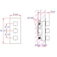 thumbnail image 6 of Alfi Brand Ab2901 Concealed 3-Way Thermostatic Valve Shower Mixer - Chrome, 6 of 7