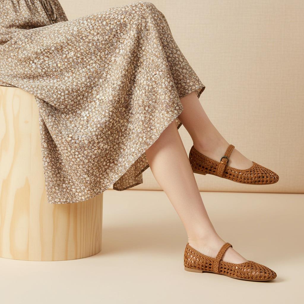 Cushionaire Women's Weston Hand-Woven Mary Jane Flats photo 2