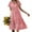 Pink, variant on chouyatou Women's Summer Flutter Sleeve Midi Long Gingham Dress Plaid Button Down Shirt Dress