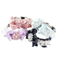 thumbnail image 4 of Pet Collar Adjustable Cute Fake Pearl Floral Decor Dog Collar Cat Collar, 4 of 6