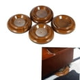 thumbnail image 1 of 4 Pcs/Ensemble Double Rond Acrylique Roulettes Droites pour Piano avec Motif Bois de Rose & Tapis Antidérapant EVA, 1 of 6