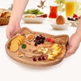 thumbnail image 5 of Funny Wooden Charcuterie Board Cute Cat Cheese Boards Cookie Plate for Kitchen Decor Unique Acacia Wood Serving Dish Cake Christmas Charcuterie Board for Women Gifts Dessert Platter Dinner Plates, 5 of 7
