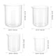 thumbnail image 4 of FELTECHELECTR 4 tazas medidoras de plástico transparente de 50 ml, 250 ml, 500 ml y 1000 ml para laboratorio, cocina y cocina., 4 of 4
