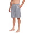 thumbnail image 2 of Hurxie Mens Gym Basketball Shorts with Pockets - Quick Dry Lightweight Mesh Athletic Shorts Gray,L, 2 of 7