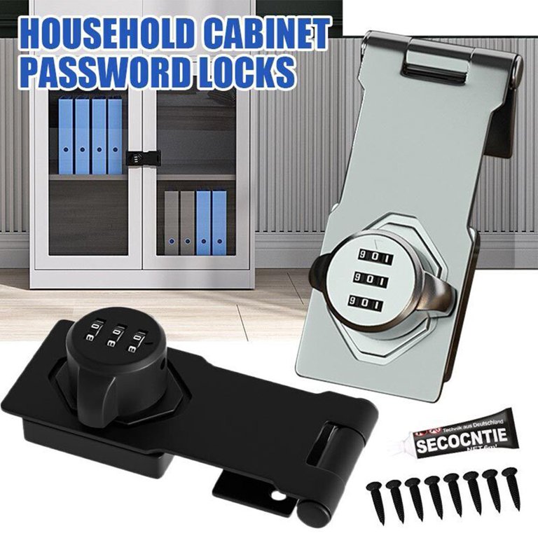 Cabinet Door Combination Lock Refrigerator Lock Burglar Drawer Lock Digital  Code