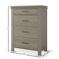 thumbnail image 6 of Child Craft Denman 35" 4-Drawer Chest for Nursery or Bedroom, Anti-Tip Kit, Modern Style, Crescent Gray, 6 of 6