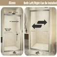 thumbnail image 2 of Resenkos Shower Enclosure Door,Shower Stall Door,Aluminum Frame Double Sliding Shower Door with Explosion Proof Film, Stainless Steel handle, Brushed Nickel, 2 of 16
