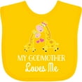 thumbnail image 3 of Inktastic My Godmother Loves Me Giraffe Boys or Girls Baby Bib, 3 of 4