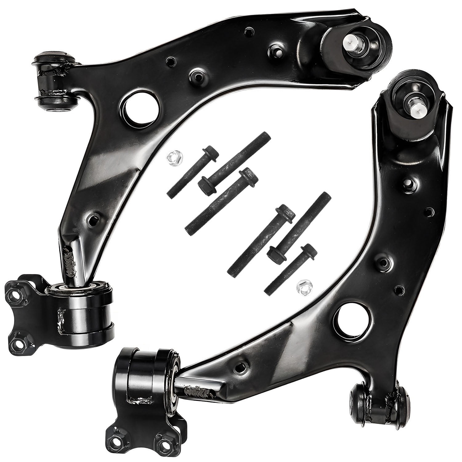 Detroit Axle - Front 8pc Control Arms Kit for 2004-2009 Mazda 3 Sport, 2006-2017 5, 2 Lower Control Arms with Ball Joints 4 Tie Rods 2 Sway Bars Suspension Kit Replacement
