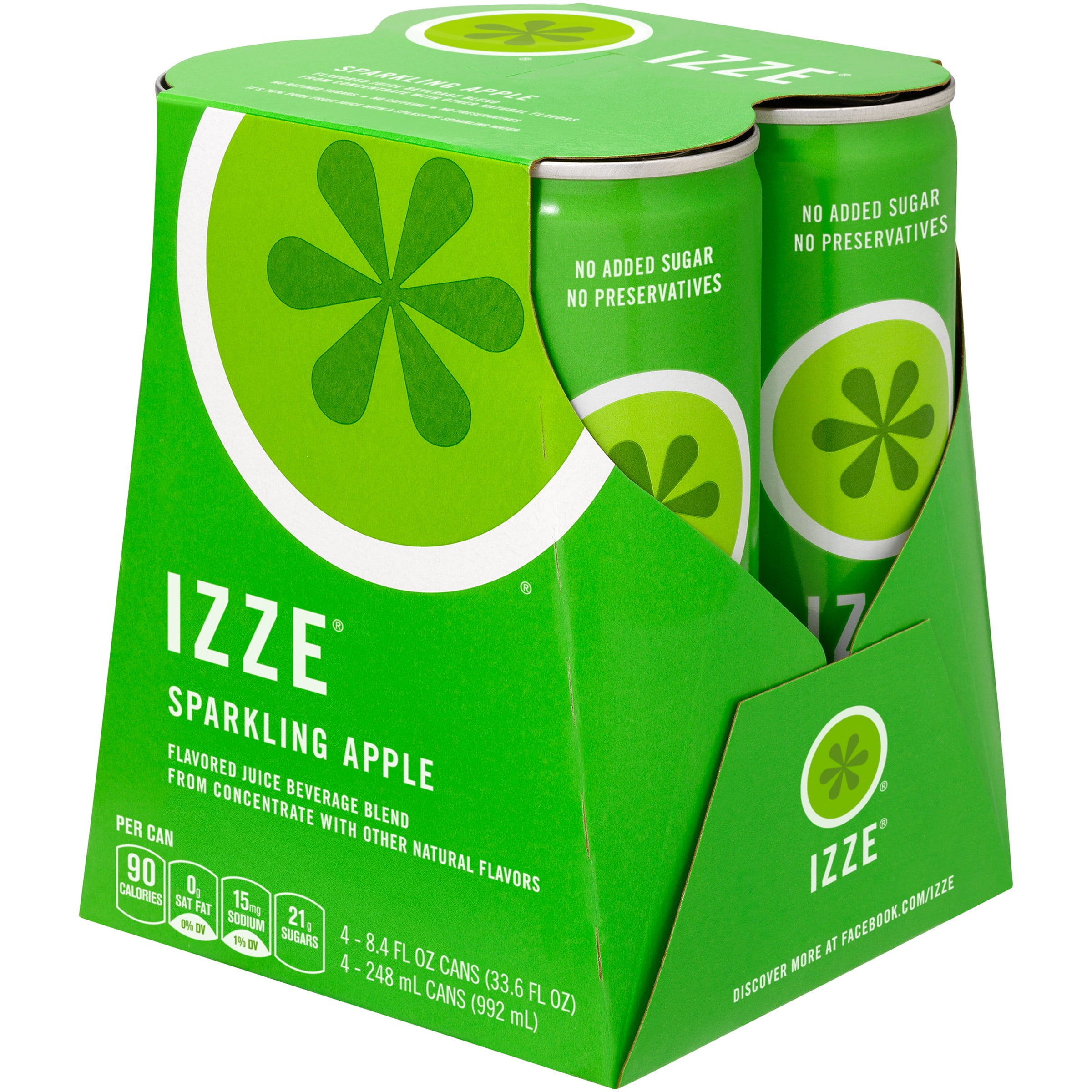 IZZE® Sparkling Apple Juice Beverage 48.4 fl. oz. Cans
