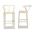 thumbnail image 3 of Baxton Studio Paxton White Finished Wood 2-Piece Counter Stool Set, 3 of 9