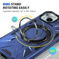 thumbnail image 5 of Armor Stand Case for iPhone 13,[Compatible with MagSafe] Military Shockproof Rugged Phone Case,Magnetic with Car Mount,Built in 360° Rotatable Ring Kickstand For iPhone 13,Blue, 5 of 8