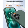 thumbnail image 5 of KOMI Designed for iPhone 16 Case,Shockproof Liquid Silicone Protective Phone Case with Soft Anti-Scratch Microfiber Lining Ultra Slim Drop Protection Phone Cover 6.1 inch Military Green, 5 of 5