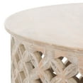 thumbnail image 3 of SAFAVIEH Kaydix Rustic Round Coffee Table Wood, Burnt White, 3 of 8