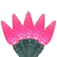 thumbnail image 1 of Northlight 70-Count Pink LED Faceted C6 Christmas Lights - 23 ft Green Wire, 1 of 6