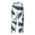 thumbnail image 5 of Gamivast Hawaii Capri Pants for Women Casual Tropical Floral Print Pants Elastic Waist Drawstring Summer Beach Pants L Pantalones Capri Para Mujer, 5 of 5