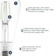 thumbnail image 5 of Luxrite Vintage ST19 LED Light Bulb 4.5W=60W 5CCT Dimmable 500 Lumens LED Edison Bulb UL Listed E26 Base 12-Pack, 5 of 7