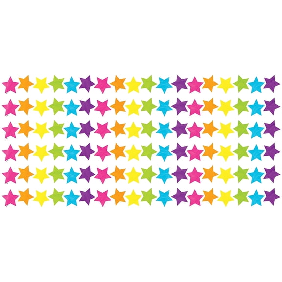 Teacher Created Resources Brights 4Ever Stars Die-Cut Border Trim, 35 Feet Per Pack, 6 Packs