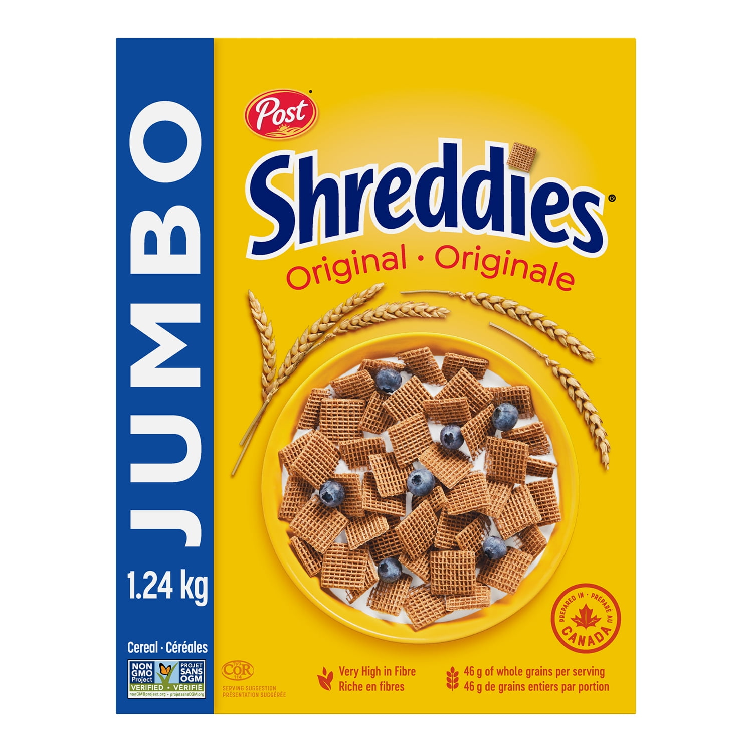 Post Shreddies Original Cereal, Jumbo Size, 1.24 kg