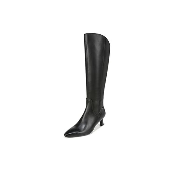 Naturalizer Womens Deesha Fashion Boot - Extra Wide Calf, Black Leather, 10 Wide