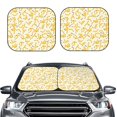 thumbnail image 2 of JUNZAN Banana Pattern Car Windshield Sun Shade | Reflective Sunshade | Foldable 2-Piece Sun Shield Protect Your Car | Fits Sedans, SUVs, Hatchbacks-Large, 2 of 6