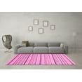 thumbnail image 3 of Ahgly Company Indoor Round Abstract Pink Modern Area Rugs, 3' Round, 3 of 4