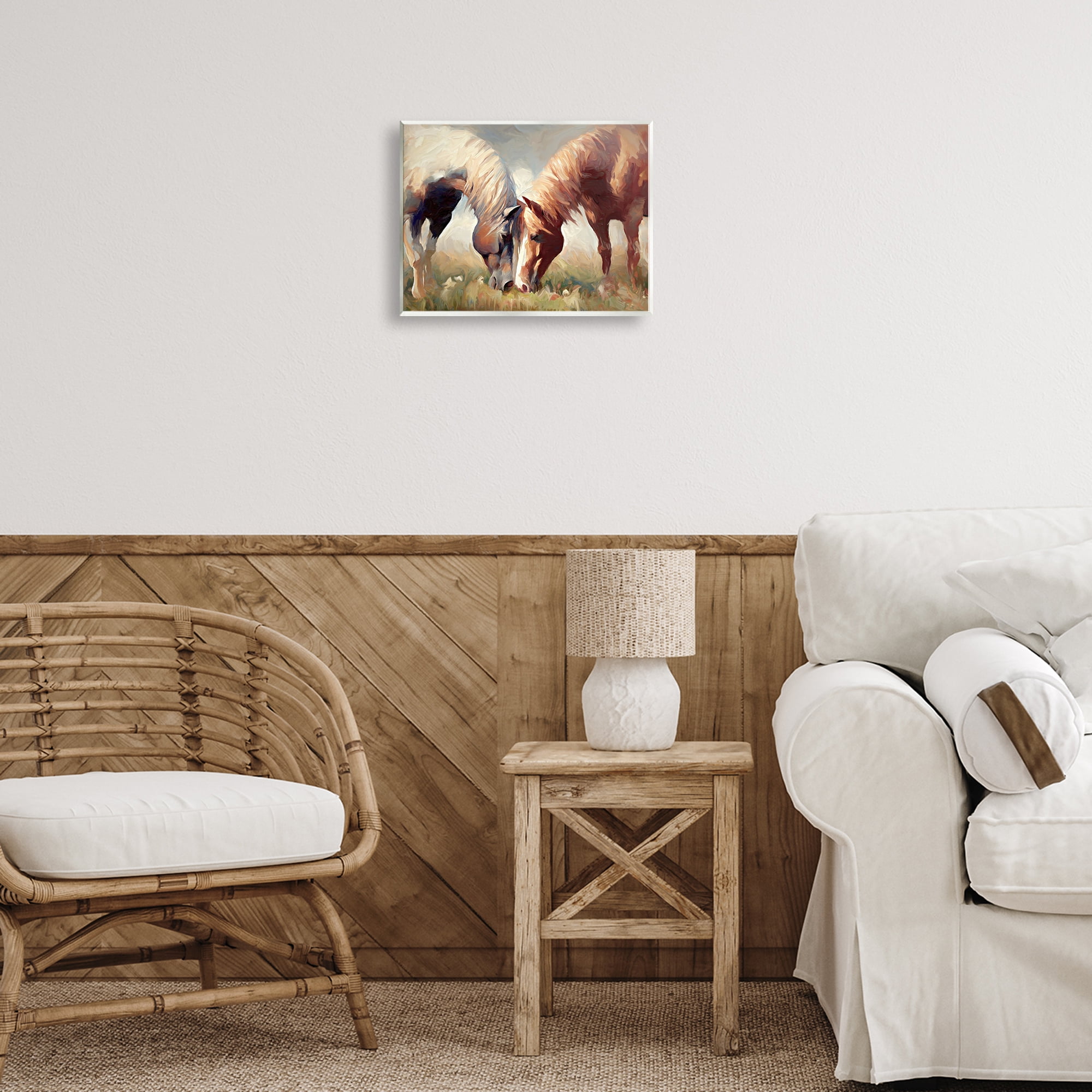 Stupell Industries Horses Touching Noses Animals & Insects Painting Unframed Art Print Wall Art, 14 x 11