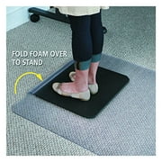 ES Robbins Tapis assis ou debout pour tapis ou sols durs avec rebord, 36" x 53", transparent/noir
