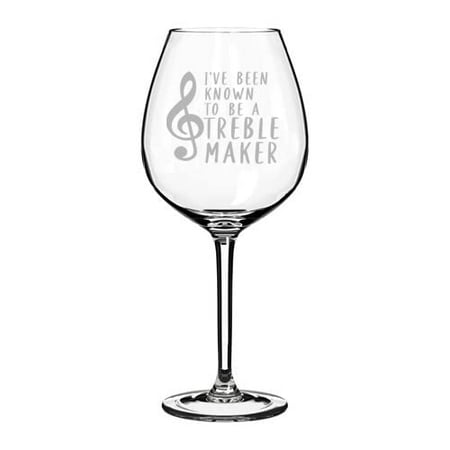 

Wine Glass Goblet Wine Treble Maker Funny Music Teacher (20 oz Jumbo)