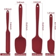 thumbnail image 3 of Silicone Spatula Set, High Heat Resistant To 600°F, Hygienic One Piece Design, Non Stick Rubber Cooking Utensil Set RED, 3 of 8