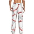 thumbnail image 3 of Kll Mens Pajama Pants For Men,Mens Lounge Pants,Funny Gifts For Men,Men'S Pajama Bottoms-Baseballs, 3 of 9