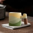 thumbnail image 6 of Mecorevxz Small Coffee Cups Tea Cup, Ceramic Exquisite Fresh Cups with Wooden Handle, Mini Porcelain Demitasse Cups for Coffee or Tea(B), 6 of 7