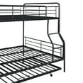 thumbnail image 5 of DreamBuck Full XL over Queen Metal Bunk Bed with Twin Size Trundle, Heavy-Duty Bunk Bed for Boys Girls Teens Bedroom Dormitory, Can be Divided into Individual Beds, Black, 5 of 8