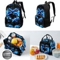 thumbnail image 2 of Binienty Floral Dolphin Kids Backpack For Girls 4-6 With Lunch Box and Pencil Case 3 Pcs Heart Print Elementary School Backpack For Boys Lightweight Travel Back Pack Childre's Rucksack Set, 2 of 7