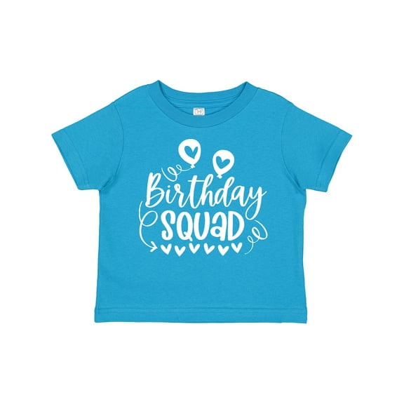 Inktastic Birthday Squad Cute Balloons and Hearts Boys or Girls Toddler T-Shirt