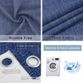 thumbnail image 2 of Fsddascl Vintage Navy Blue Blackout Curtains for Bedroom/Living Room, Thermal Insulated Kitchen Curtains, Farmhouse Retro Dark Solid Color Linen Texture Grommet Darkening Window Treatment 27.5"x39"x2, 2 of 6