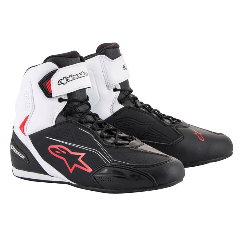 11, 123-Black/White/Red Alpinestars Faster-3 Rideknit Shoes 