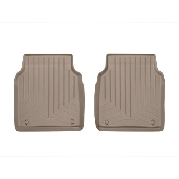 WeatherTech Custom Fit FloorLiners compatible with 2011-2018 Audi A8L - 2nd Row (2-Piece Liner), Tan