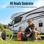 AIVOLT 4300W Gas Powered Inverter Generator, 3450W Running, Ultra-Quiet 60dBA, Under 3% THD Pure Sine Wave Electricity, CO Auto-Shutoff, 5.5h ECO Mode, Parallel Ready, EPA Compliant for RV Camping
