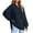 Navy, variant on Trendy Pullover Hooded for Women Casual Drop Shoulder Solid Hoodies Juniors Comfy Long Sleeves Crew Neck Sweatshirt Teen Girls Drawstring Side Split Blouses,Beige,Medium