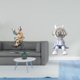 thumbnail image 2 of Figuras de payasos,Estatua de payaso,escultura,adorno de mesa,Colección de estatuillas de payasos adorables,Figura de escritorio,Estatua de astronauta para estantería,oficina o decoración, 2 of 8