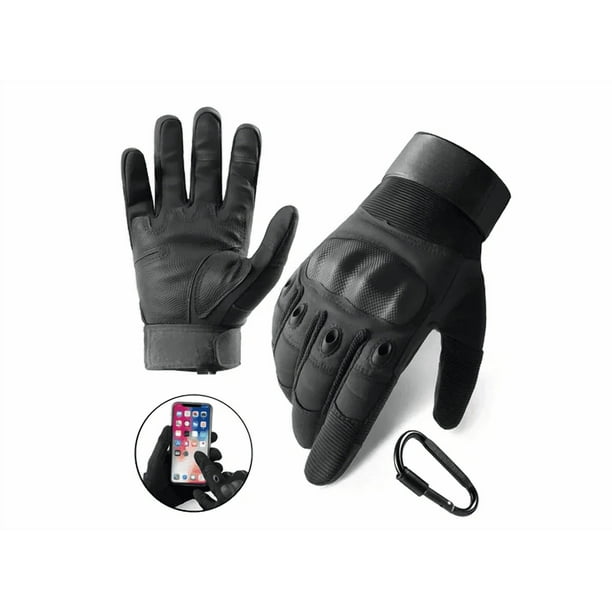 Guantes De Motociclista Xtellar Proteccion Motociclista Guantes Para Moto Guantes De Proteccion Pantalla Táctil Para Motociclista + Mosquetón Negro