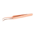 thumbnail image 2 of Herramienta aplicadora de pestañas DIY: pinzas curvas de oro rosa para una fácil aplicación y extracción de pestañas., 2 of 14